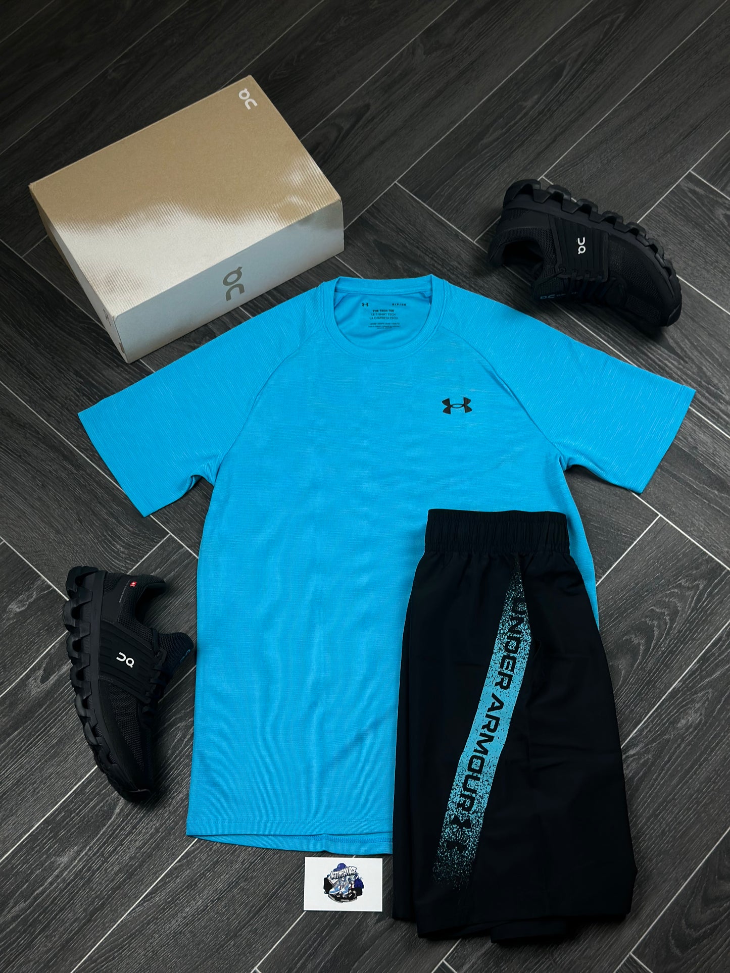 Under Armour Tech Shirt & Graphic Shorts Blue Set